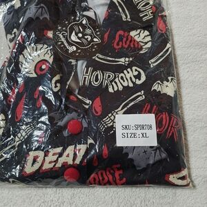 Sourpuss Black and Red Horror Dress